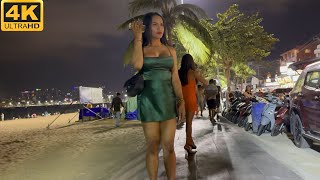 [4K] How is Thailand Now? Pattaya Beach Road, Freelancers!