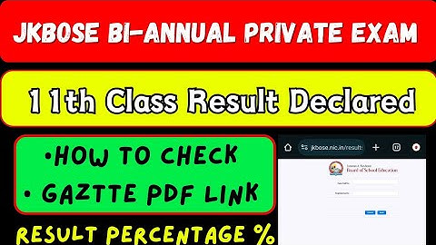 Jkbose Class 11th Bi-annual Private Result Declared || Name & Roll No. Wise