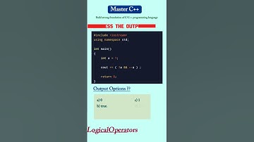 C++ Quiz ¥❓🔷 Guess the OUTPUT| logical operators #cpp #codingchallenge #programming #codinginterview