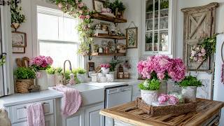 Cozy Parisian Rustic Kitchen Spring Decor 2026 | Affordable Romantic Vintage Inspiration