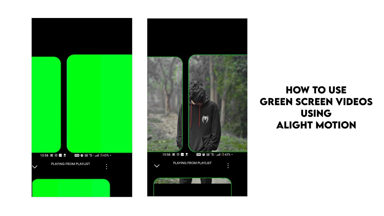 Missing Greenscreen How to use Green screen video || alight motion || WhatsApp status ...