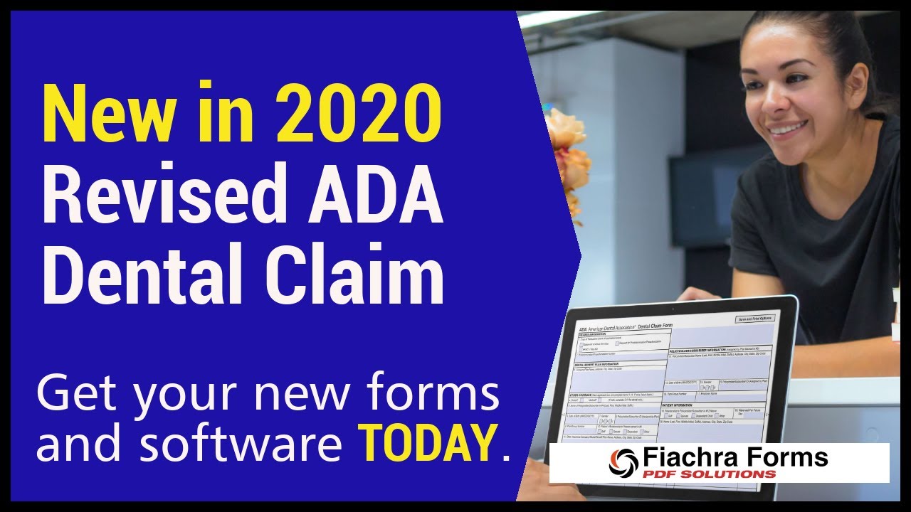 New in 2020 Revised ADA Dental Claim YouTube
