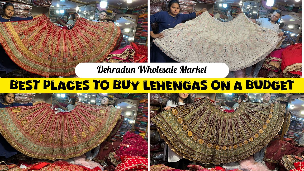 फैक्ट्री रैट पर || Budget Friendly Lehengas in Dehradun || Paltan Bazar #bridallehngadesign