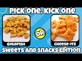 Pick one kick one sweets and snacks edition brain break  movement activity