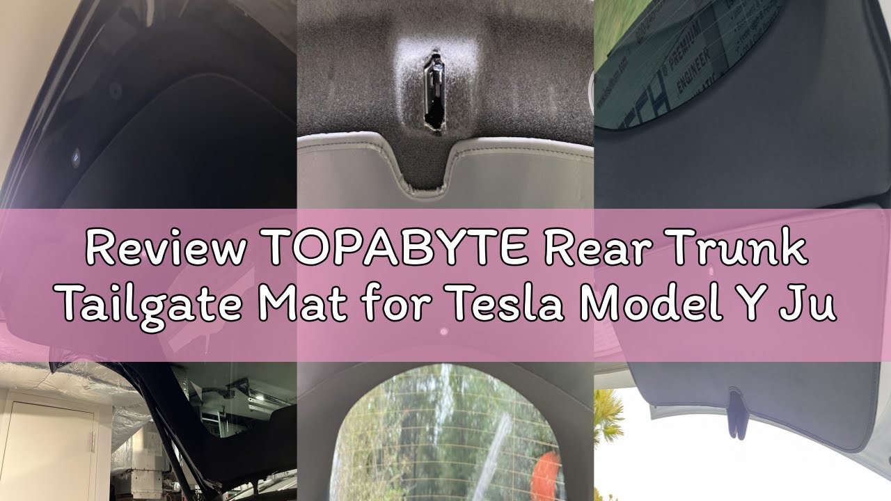 Review TOPABYTE Rear Trunk Tailgate Mat for Tesla Model Y Juniper 2025 2026 Leather Protective Pad T