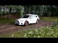 mitsubishi asx выбирается из грязи!