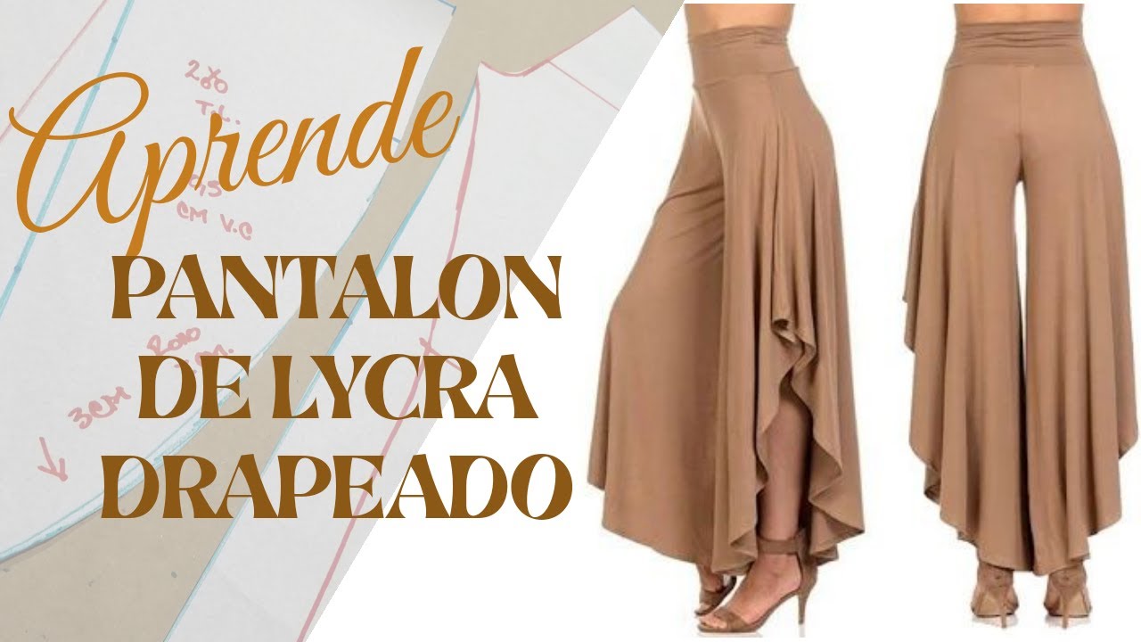 PANTALON DE LYCRA DRAPEADO PASO A PASO/ CURSO DE COSTURA GRATIS