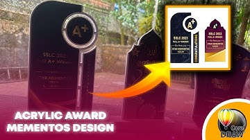 Acrylic Award Mementos Design in Corel Draw || in Tamil