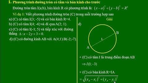 Các dạng toán cơ bản của phương trình đường tròn
