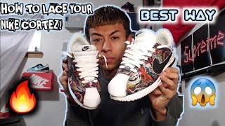 how to lace cortez shoes