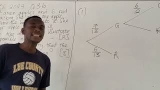 Finding the Probability Using the Tree Diagram(GCE 2023 Q3b P2)
