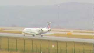 Embraer ERJ-145 Air France landing at the airport of Metz-Nancy