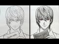 How To Draw Light Yagami Step By Step Tutorial Death Note 