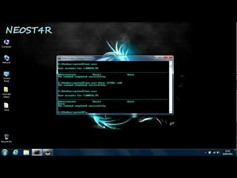 Adding and Removing an Account Using CMD (Windows 7) Tutorial