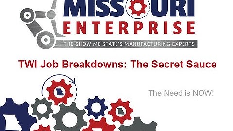 Webinar: Training Within Industry - Job Instruction Breakdown