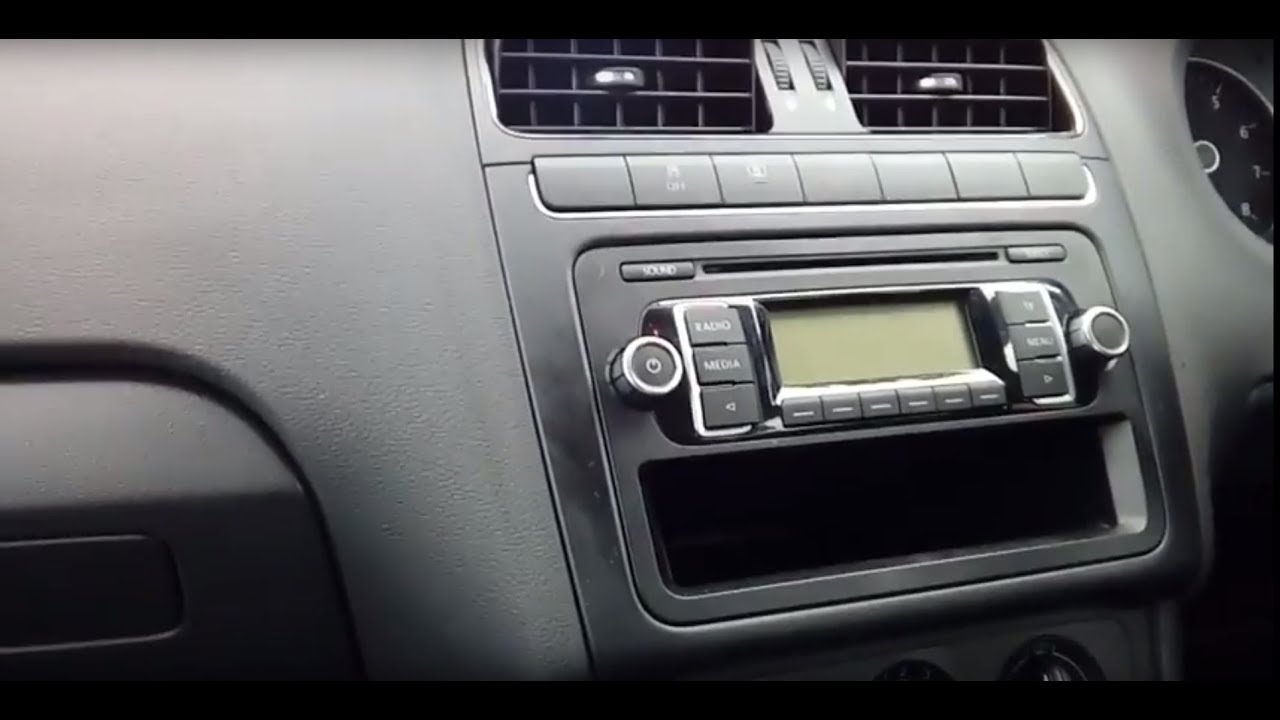 VW Polo 6R Radio Faceplate, Installation Frame, 2-DIN