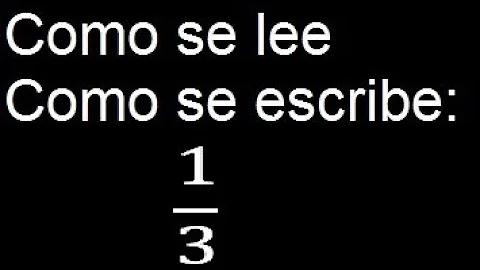 ¿Cómo se llama 1 3?