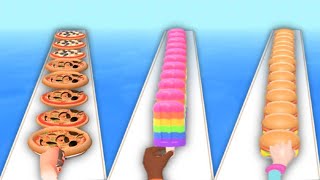 I WANT PIZZA vs POPSICLE STACK vs BURGER RACE Triple Game
