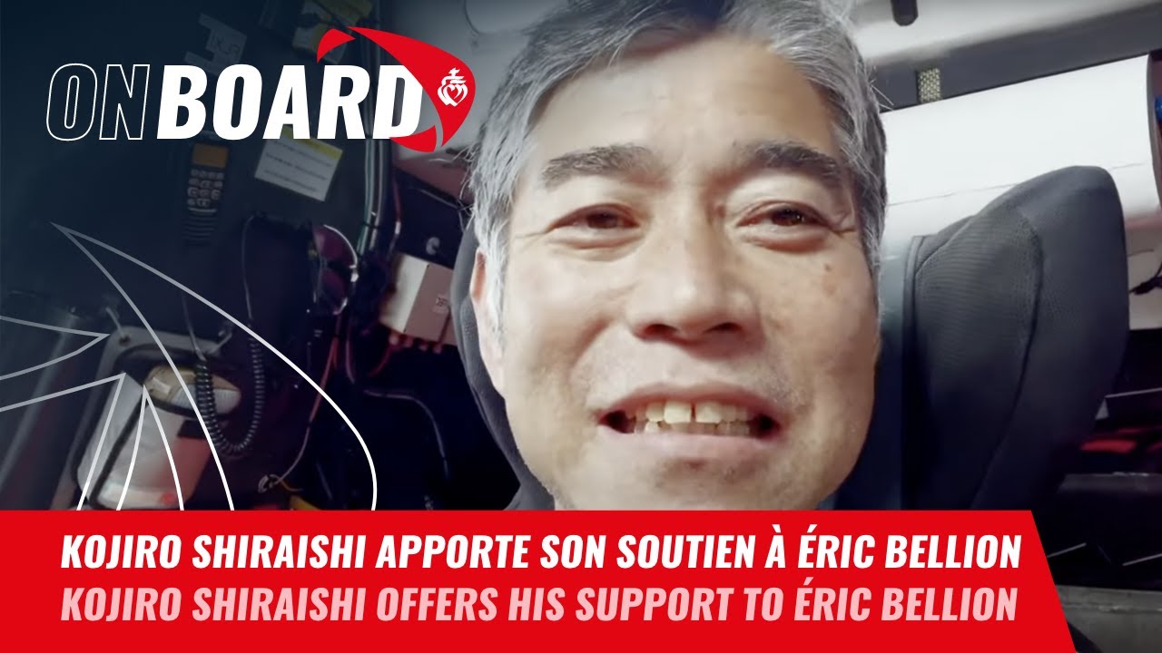 Kojiro Shiraishi apporte son soutien à Éric Bellion | Vendée Globe 2024