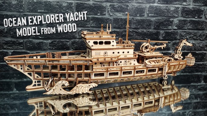 Hands Craft JP294 DIY 3D Wooden Puzzle Yacht