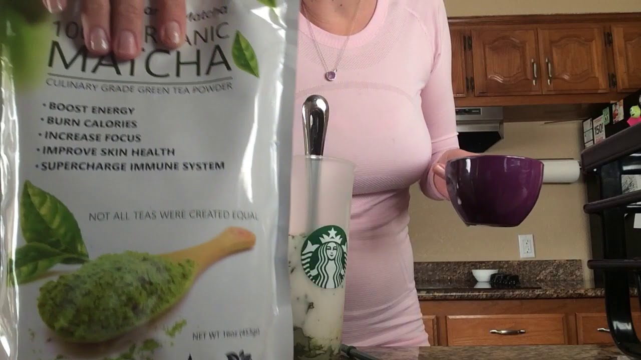 How to make Starbucks iced matcha green tea latte at home YouTube