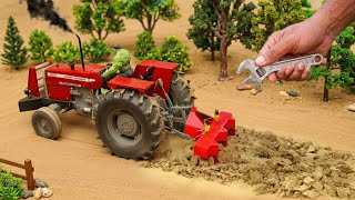 Top Most Creative Scientific Idea | DIY Mini Tractor V-Rotavator Machine Rescues