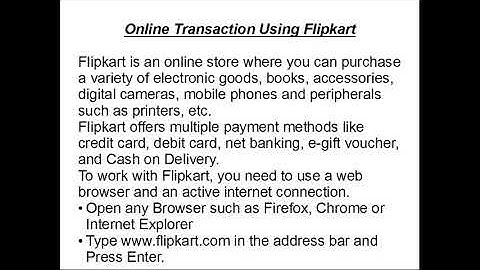 Session 7: Online Transactions