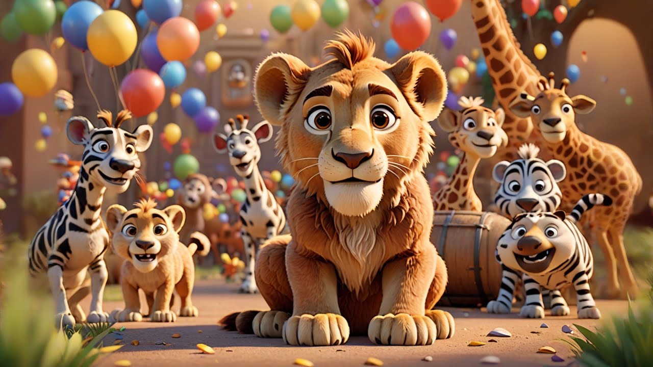 Leo Lion Dances to Drum | Rhythm & Jungle Beat Song for Kids | Nursery Rhymes and Baby Learning Song