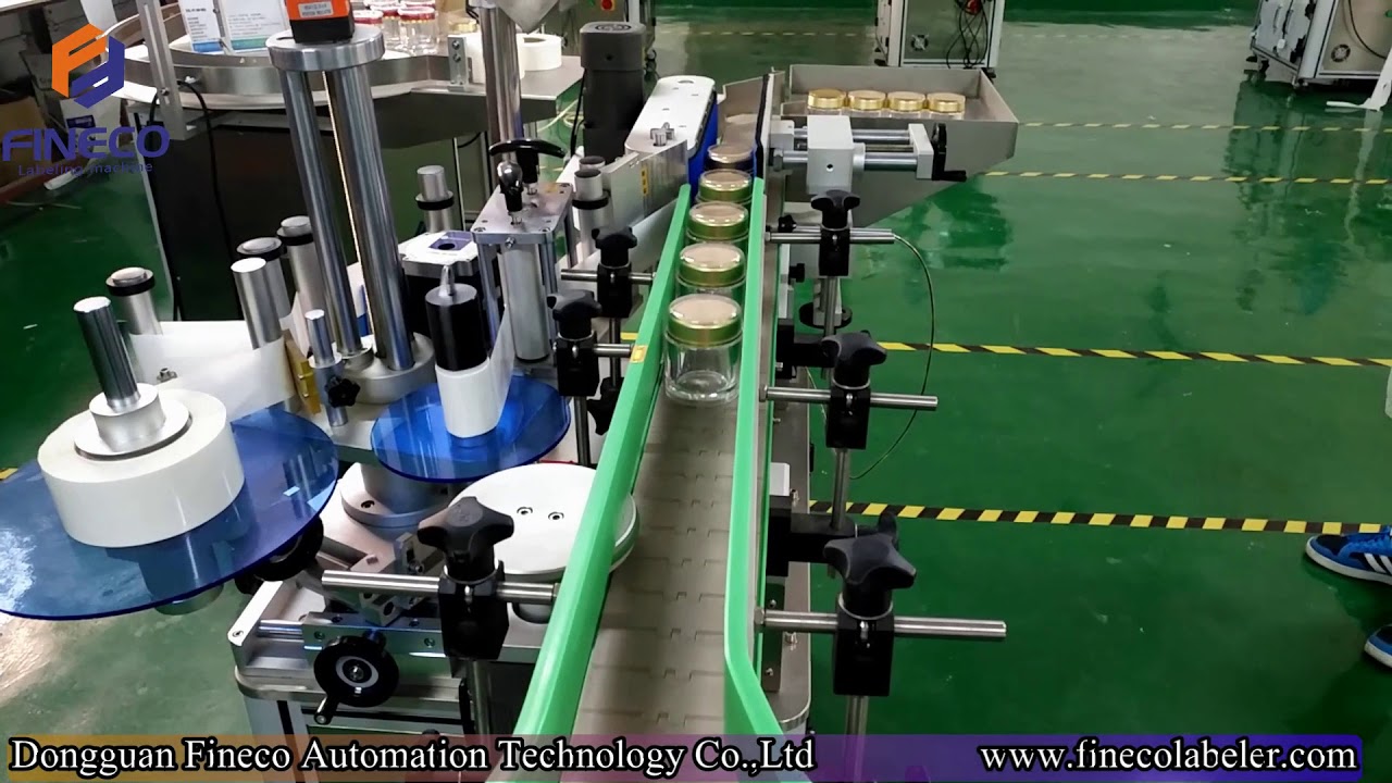 FK803 Automatic Round Bottle Labeling Machine - YouTube