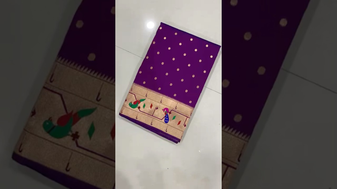 Soft Silk Parrot Peacock Border Paithani Saree