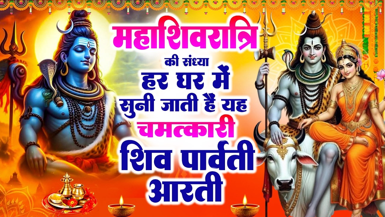 महाशिवरात्रि की संध्या हर घर में सुनी जाती हैं यह चमत्कारी शिव पार्वती आरती~Shiv Parvati Arti 2026