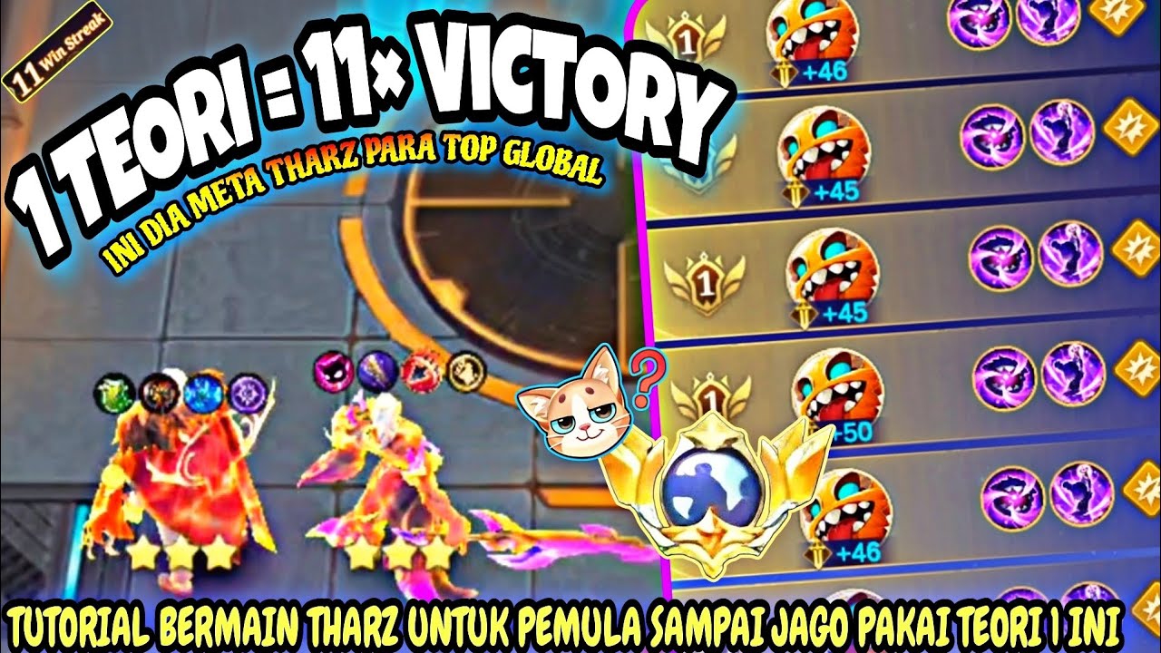 1 TEORI = 11× VICTORY !! CARA BERMAIN THARZ UNTUK PEMULA PAKE COMBO MUDAH INI - MCGG
