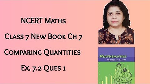 Chapter 7 Comparing Quantities Exercise 7.2 Ques 1 Class 7 NCERT 2024-25 Maths @PratimaSinha_Classes
