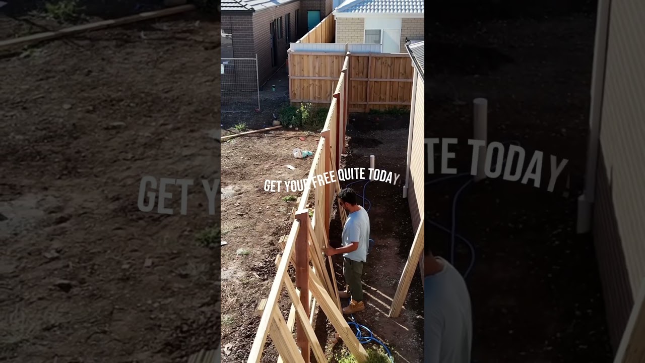 Timber fence overlapping paling with capping hardwood posts melbourne 