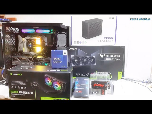 CPU Intel i9 14900K + ASUS Z790 + RAM128GB Intel Core i9-14900K, ASUS Z790 Max Gaming WiFi7 LGA 1700, Crucial