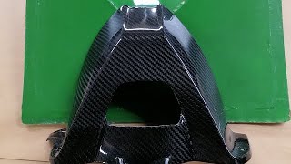 2K clear coat in mold carbon fiber resin infusion process!