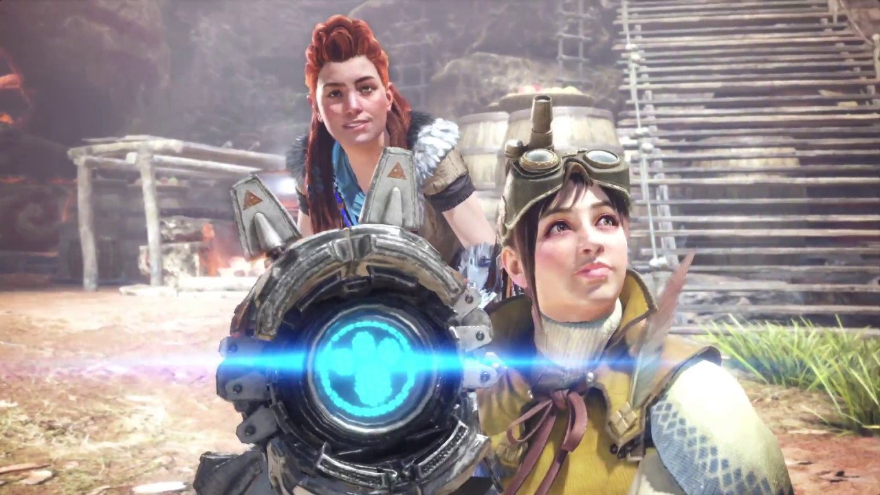 Monster Hunter: World / Aloy and Palico Watcher Cutscene / Horizon Zero Dawn DLC