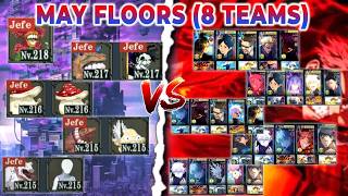 [JJKPP] May Limited Floors 1-2-3-4-5 (8 TEAMS) | JJK Phantom Parade Global - Illusory Tower