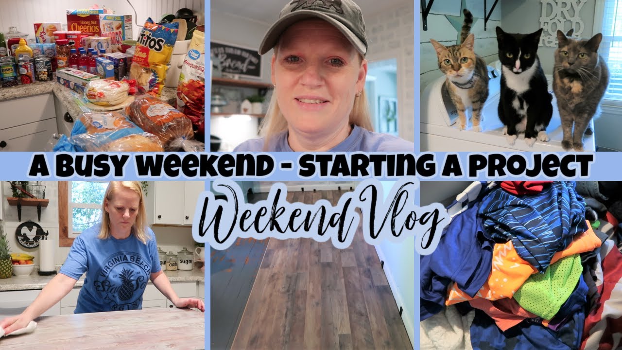 WEEKEND VLOG / STARTING A NEW HOME PROJECT / GROCERY HAUL + MEAL PLAN