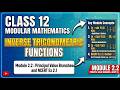 Class 12 | Chapter 2 |Inverse Trigonometric Functions-2| Principal Value Branch |NCERT Exercise 2.1