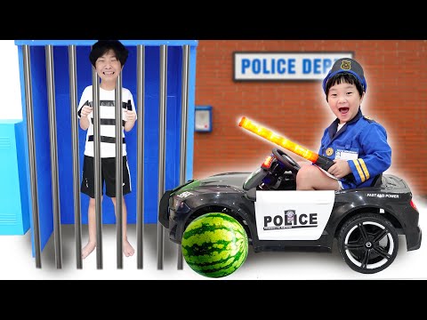 Yejun Police Car Toy <strong>Play</strong> with Water <strong>Melon</strong> Power Wheels for Kids