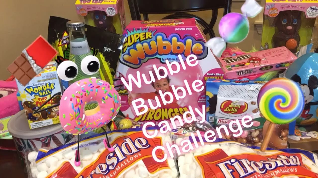 Wubble Bubble Candy Challenge Wubble Fulla Candy, Marshmallows
