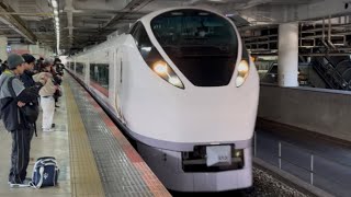 【4K高画質】E657系カツK13編成が特急ときわ58号品川行きとして北千住駅3番線を通過するシーン(58M)2026.1.9.8:54