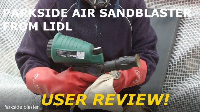 Parkside Air Sandblasting Gun PDSP 1000 E6 short test - YouTube