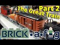 Lego Box car, flat car, Caboose! Brickafig SHOWCASE!