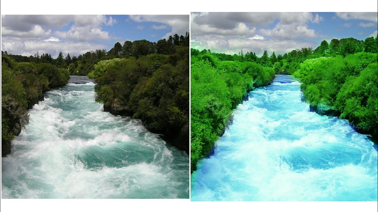 Change the brown water to blue water by picsart picasrt editing tutorial YouTube