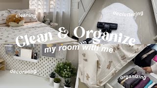 clean & organize my room with me ୭  ✧ ˚. ᵎᵎ  new bedding set, closet & drawers, etc ‧₊˚✩