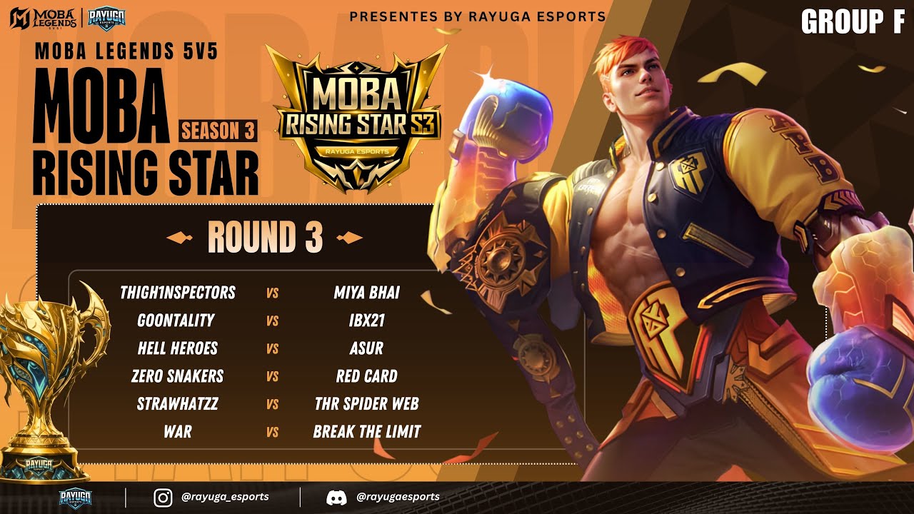 🔴| 15,000 INR FREE ENTRY | Moba Rising Star S3 | ROUND -3