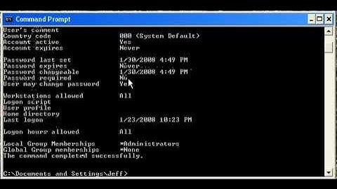 Hacking Computer Password with command prompt