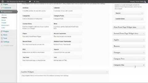 Silo Structure Website Set Up Widgets On Pages